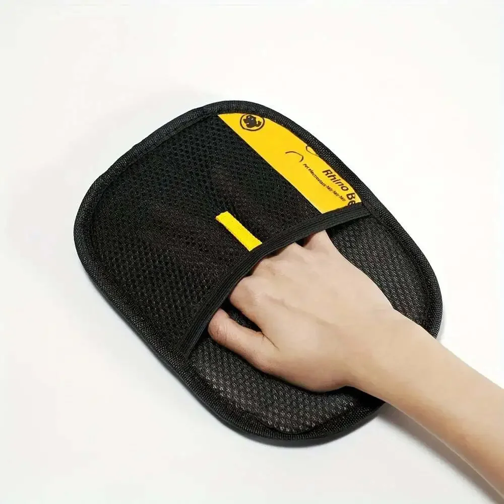 Upgrade Edition Large Pet Static Hair Removal Gloves - Black Polypropylene Cat G